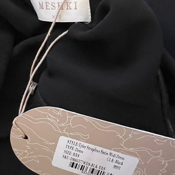 Meshki Tyler Strapless Satin Midi Dress - Picture 7 of 7